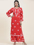 Samma Chikankari CO-ORD Set In Modal Cotton for Women In RED
